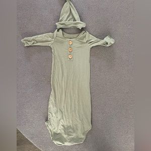 Caden Lane newborn knot gown and hat